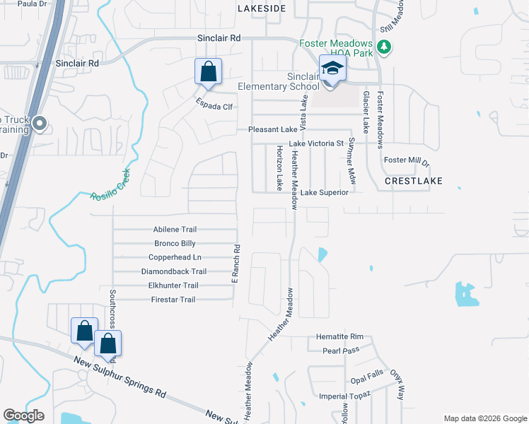 map of restaurants, bars, coffee shops, grocery stores, and more near 5911 Granite Quarry in San Antonio