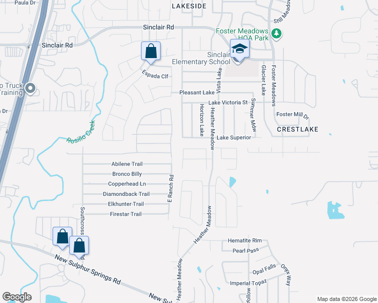 map of restaurants, bars, coffee shops, grocery stores, and more near 5911 Granite Quarry in San Antonio