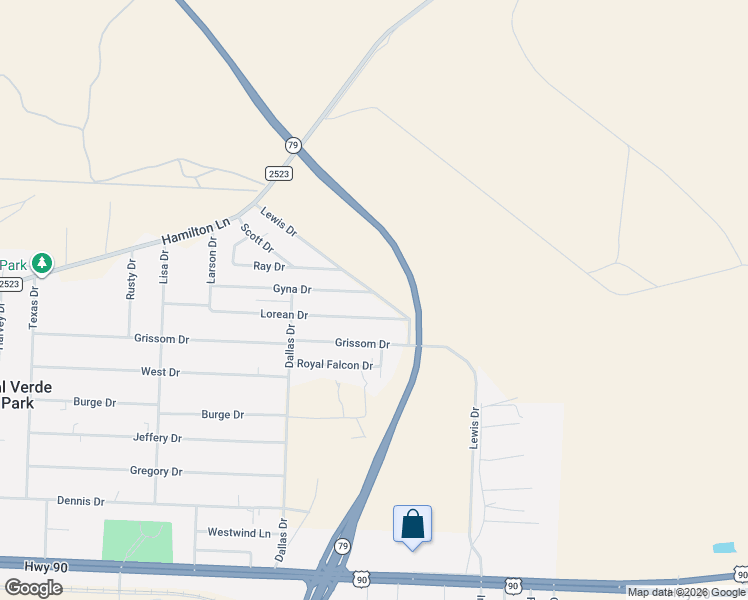 map of restaurants, bars, coffee shops, grocery stores, and more near 184 Lewis Drive in Del Rio