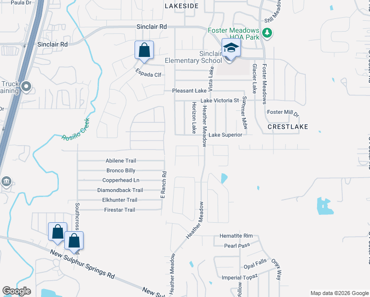 map of restaurants, bars, coffee shops, grocery stores, and more near 5911 Granite Quarry in San Antonio