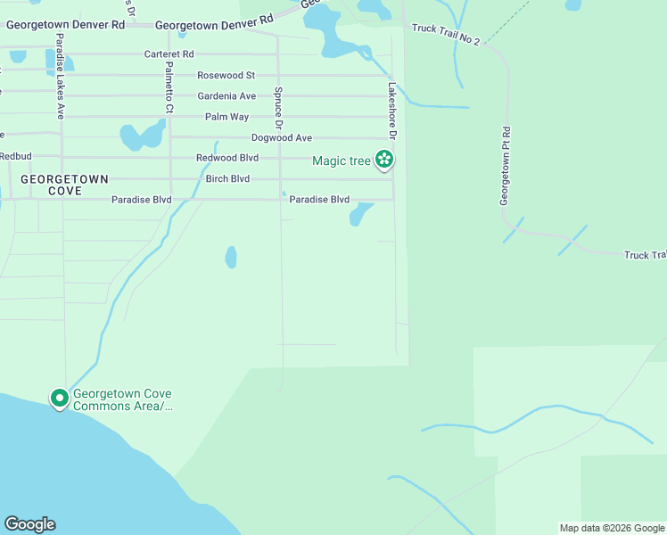 map of restaurants, bars, coffee shops, grocery stores, and more near 318 Chipola Drive in Georgetown
