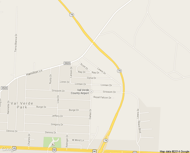 map of restaurants, bars, coffee shops, grocery stores, and more near 204 Gyna Drive in Del Rio