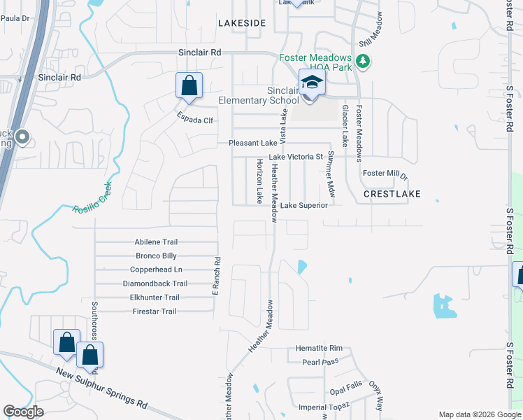 map of restaurants, bars, coffee shops, grocery stores, and more near 6027 Granite Quarry in San Antonio