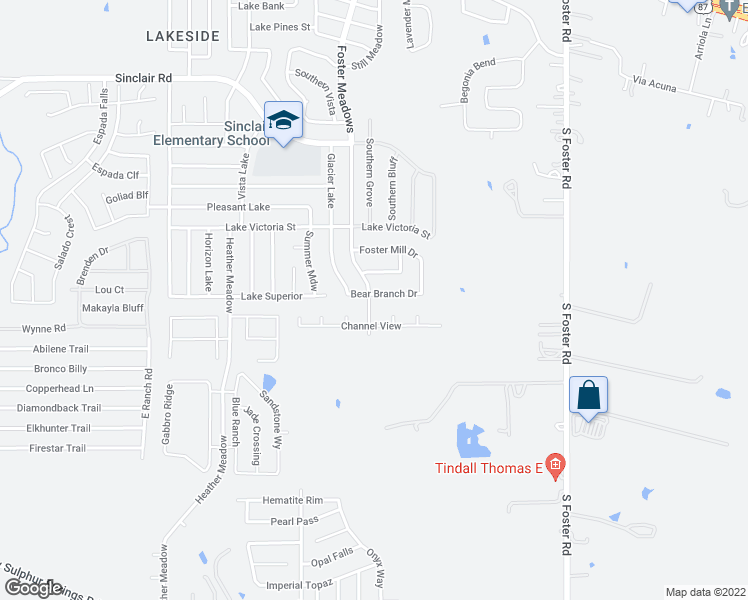 map of restaurants, bars, coffee shops, grocery stores, and more near 4607 Airstream in San Antonio