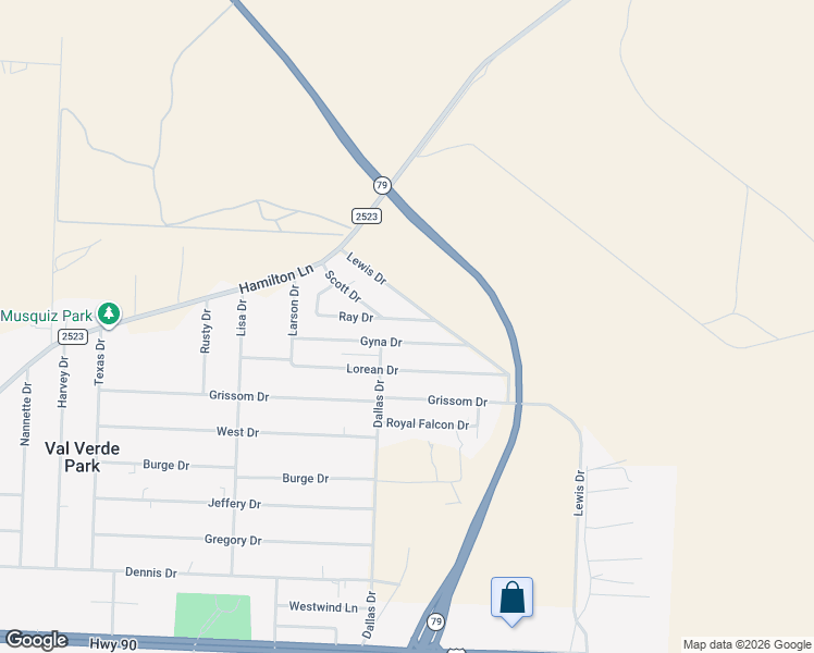 map of restaurants, bars, coffee shops, grocery stores, and more near 204 Gyna Dr in Del Rio