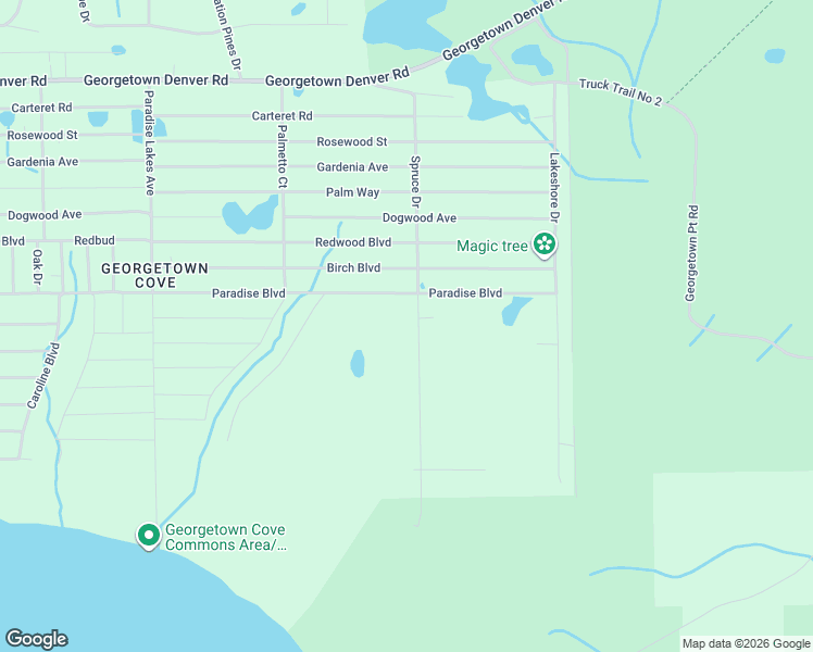 map of restaurants, bars, coffee shops, grocery stores, and more near 231 Edgewood Drive in Georgetown