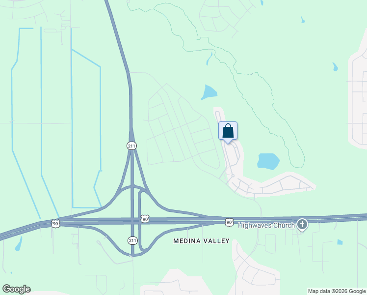 map of restaurants, bars, coffee shops, grocery stores, and more near Unnamed Road in San Antonio