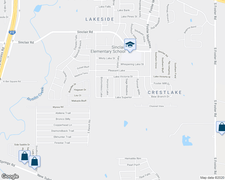 map of restaurants, bars, coffee shops, grocery stores, and more near 3551 Heather Meadow in San Antonio