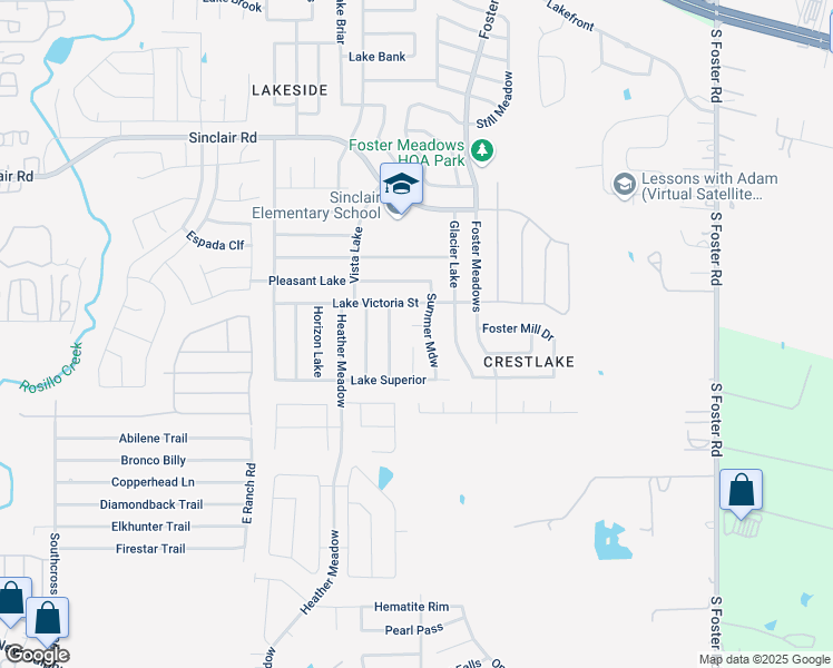 map of restaurants, bars, coffee shops, grocery stores, and more near 6414 Fall Meadow in San Antonio