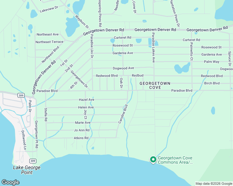 map of restaurants, bars, coffee shops, grocery stores, and more near 234 Hazel Avenue in Georgetown