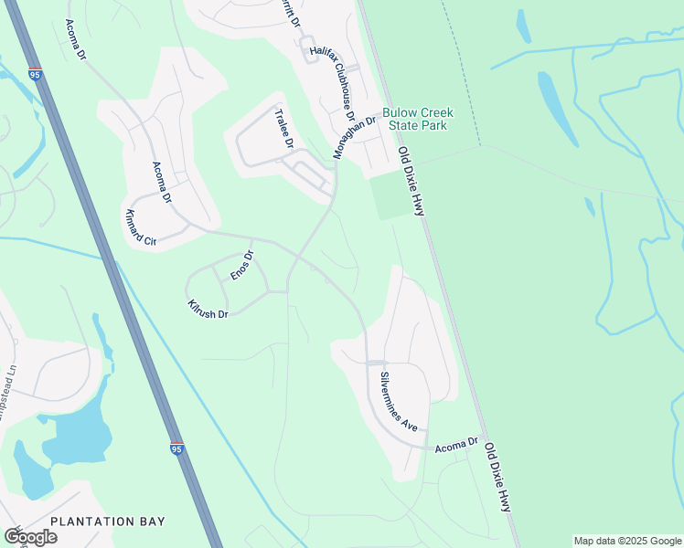 map of restaurants, bars, coffee shops, grocery stores, and more near 1308 Asher Court in Ormond Beach