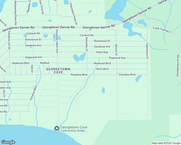 map of restaurants, bars, coffee shops, grocery stores, and more near 802 Paradise Boulevard in Georgetown