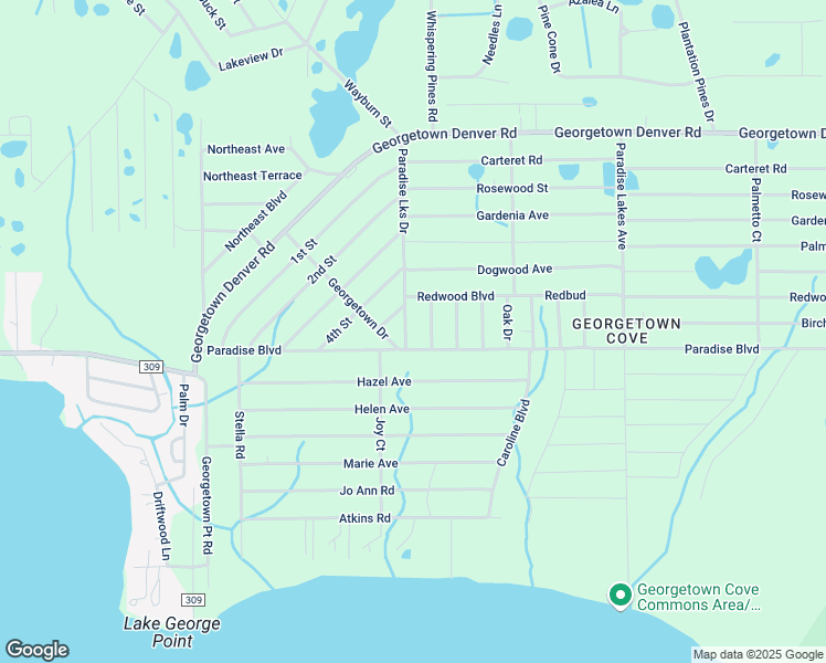 map of restaurants, bars, coffee shops, grocery stores, and more near 708 Paradise Lakes Avenue in Georgetown