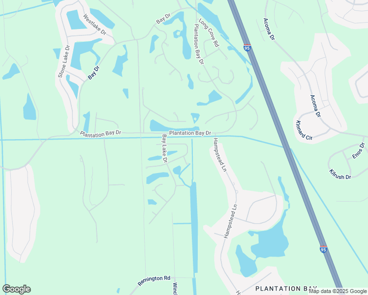 map of restaurants, bars, coffee shops, grocery stores, and more near 17 Meadow Brooke Lane in Ormond Beach