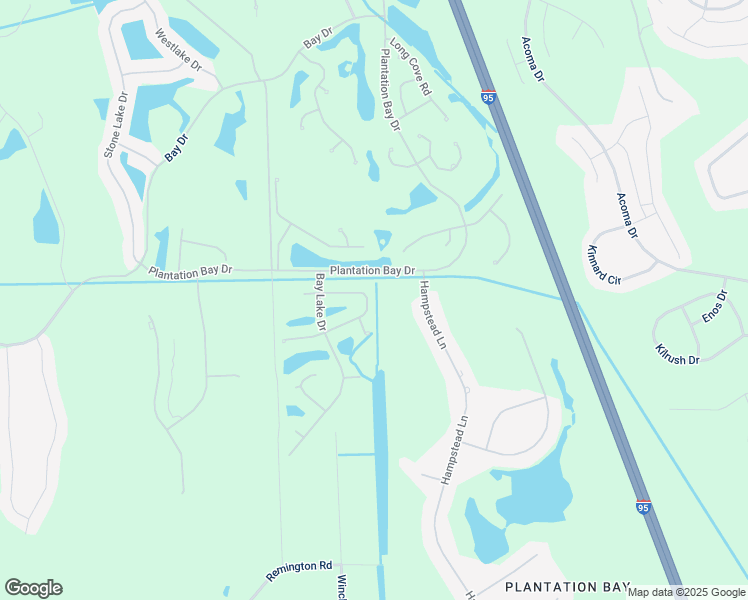 map of restaurants, bars, coffee shops, grocery stores, and more near 17 Meadow Brooke Lane in Ormond Beach