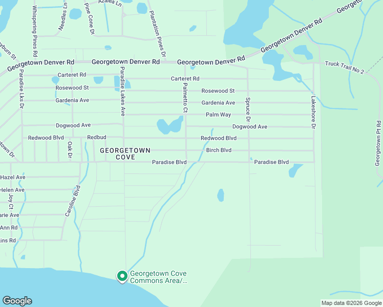 map of restaurants, bars, coffee shops, grocery stores, and more near 802 Paradise Boulevard in Georgetown