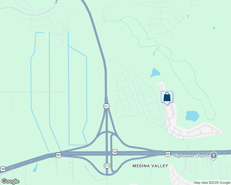map of restaurants, bars, coffee shops, grocery stores, and more near Texas Research Parkway in San Antonio