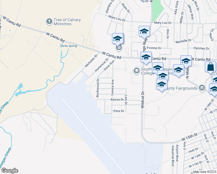 map of restaurants, bars, coffee shops, grocery stores, and more near 216 Don Martin in Del Rio