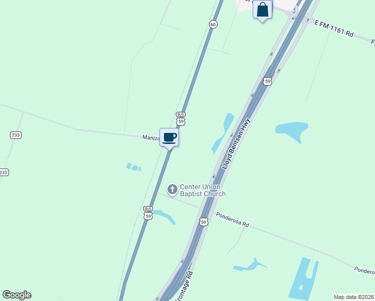 map of restaurants, bars, coffee shops, grocery stores, and more near 6310 Texas 60 in Hungerford