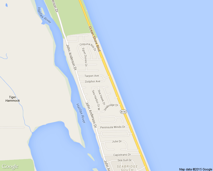 map of restaurants, bars, coffee shops, grocery stores, and more near 3 Sea Grape Terrace in Ormond Beach