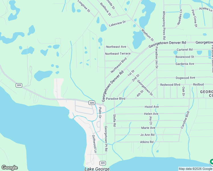 map of restaurants, bars, coffee shops, grocery stores, and more near 124 Georgetown Denver Road in Georgetown
