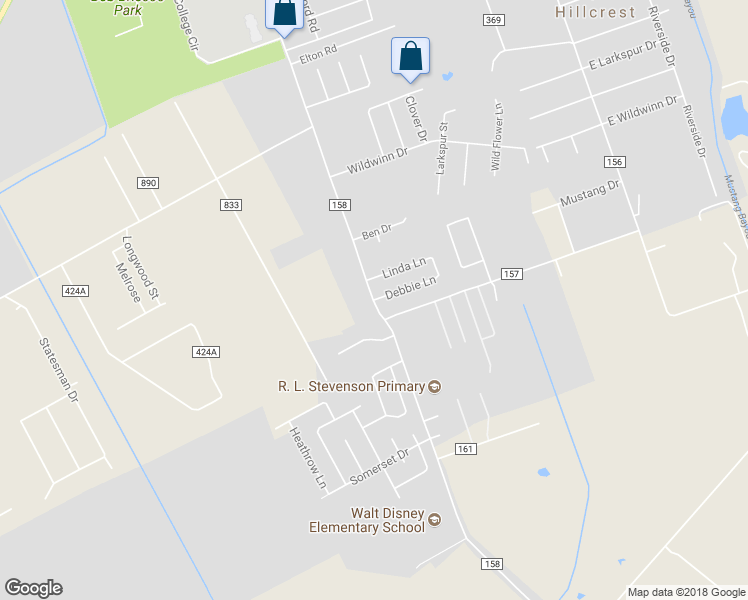 map of restaurants, bars, coffee shops, grocery stores, and more near 3733 Mustang Road in Alvin