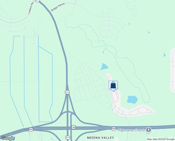 map of restaurants, bars, coffee shops, grocery stores, and more near Texas Research Parkway in San Antonio