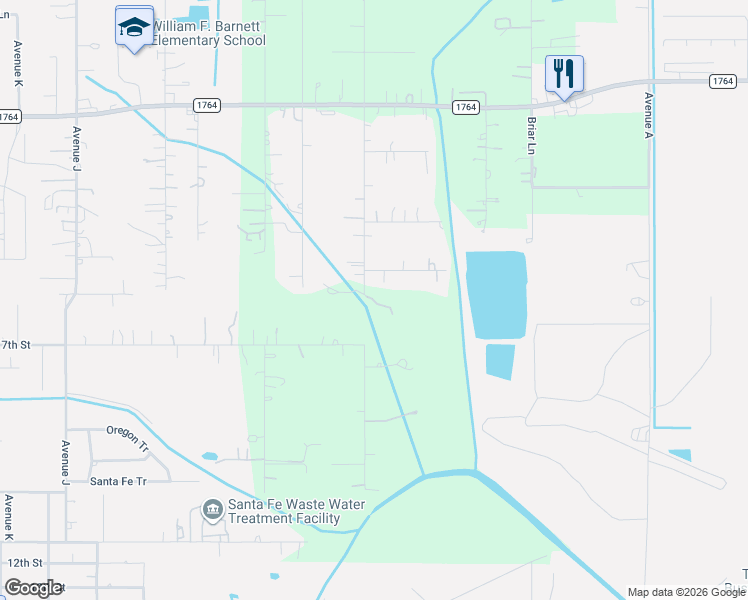 map of restaurants, bars, coffee shops, grocery stores, and more near 11150 7th Street in Santa Fe