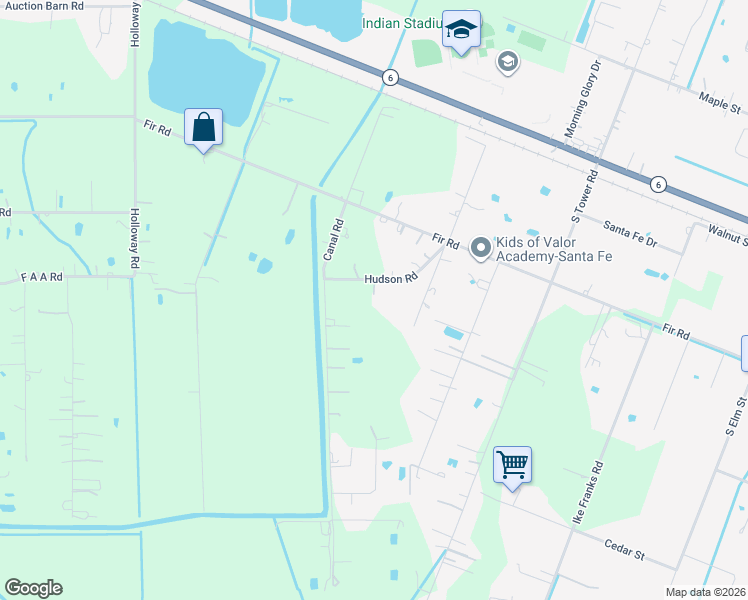 map of restaurants, bars, coffee shops, grocery stores, and more near 16107 Hudson Road in Santa Fe