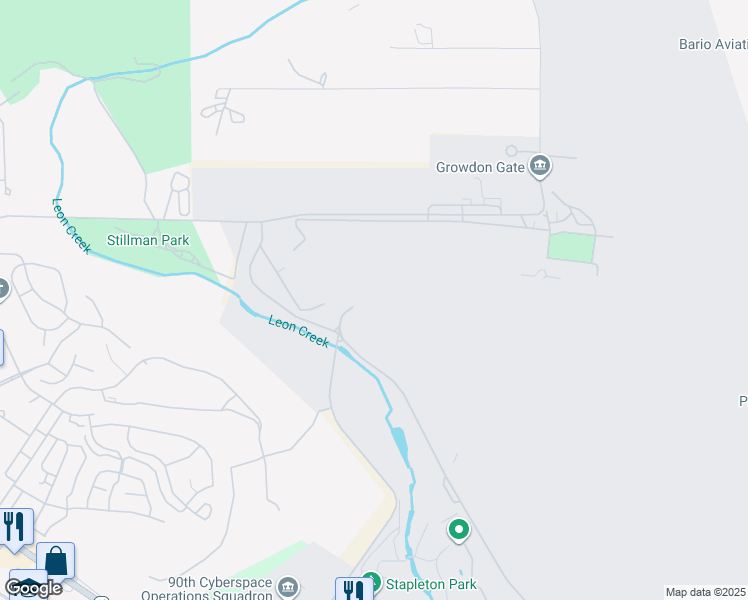 map of restaurants, bars, coffee shops, grocery stores, and more near Galaxy Road in San Antonio