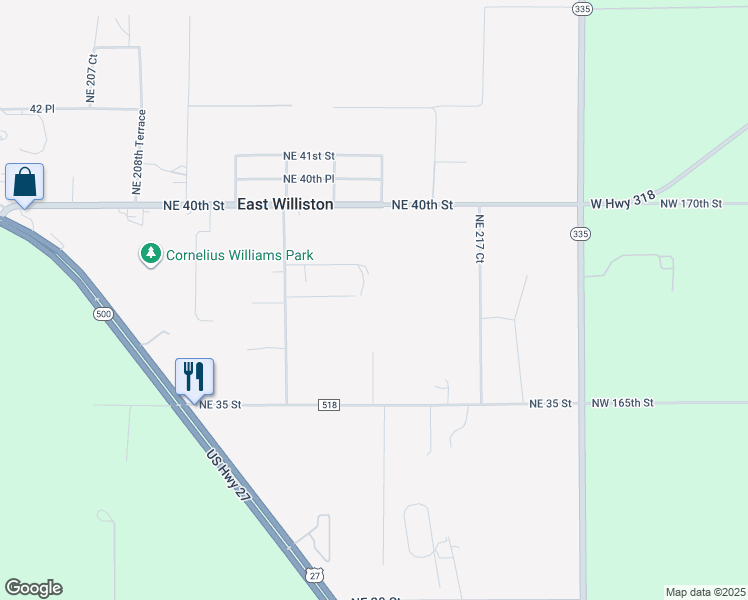 map of restaurants, bars, coffee shops, grocery stores, and more near 21490 37 Place in Williston
