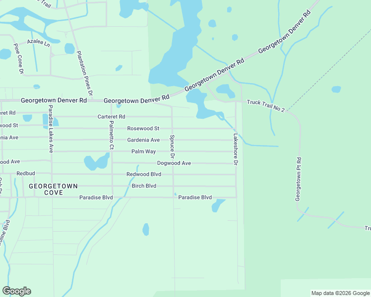 map of restaurants, bars, coffee shops, grocery stores, and more near 506 Palm Avenue in Georgetown