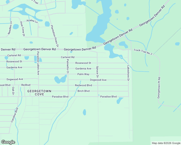 map of restaurants, bars, coffee shops, grocery stores, and more near 436 Palm Way in Georgetown