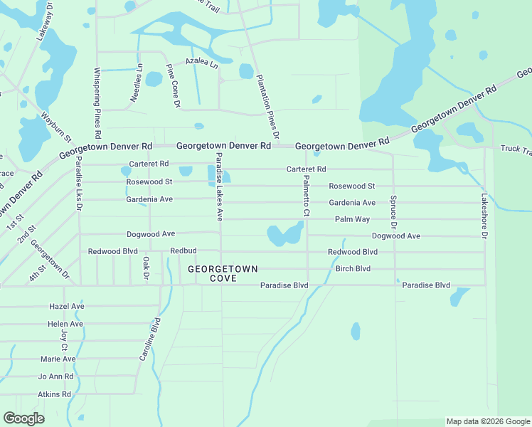 map of restaurants, bars, coffee shops, grocery stores, and more near 318 Palm Way in Georgetown