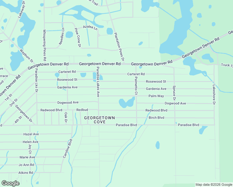 map of restaurants, bars, coffee shops, grocery stores, and more near 318 Palm Way in Georgetown