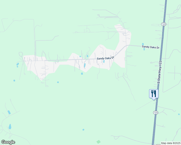 map of restaurants, bars, coffee shops, grocery stores, and more near 257 Sandy Oaks Drive in Seguin