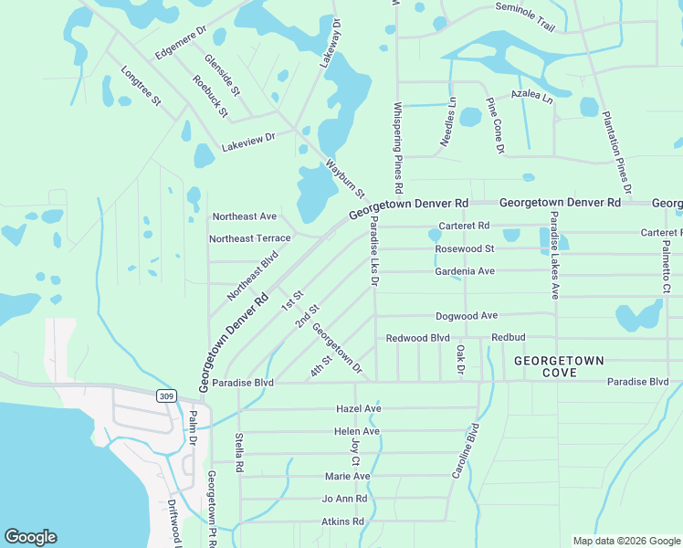 map of restaurants, bars, coffee shops, grocery stores, and more near 228 2nd Street in Georgetown
