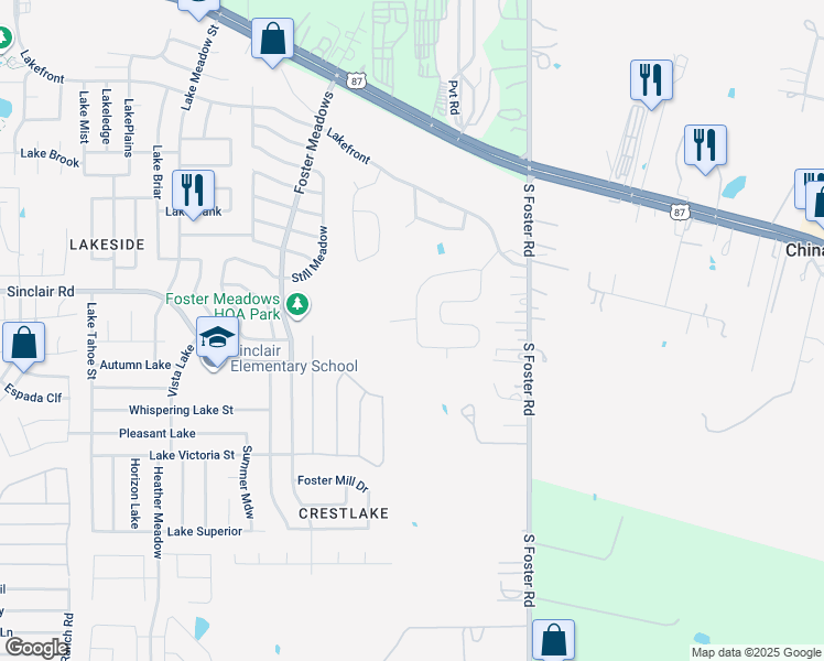 map of restaurants, bars, coffee shops, grocery stores, and more near 3311 Begonia Bend in San Antonio