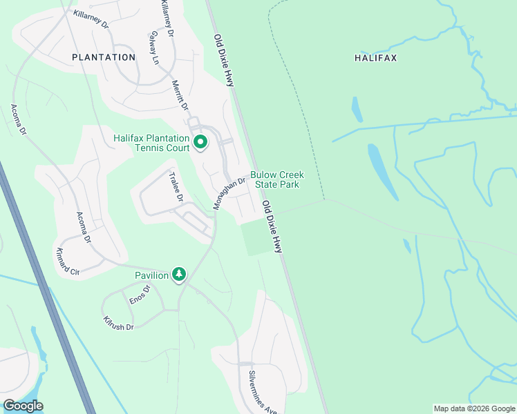 map of restaurants, bars, coffee shops, grocery stores, and more near 3215 Galty Circle in Ormond Beach