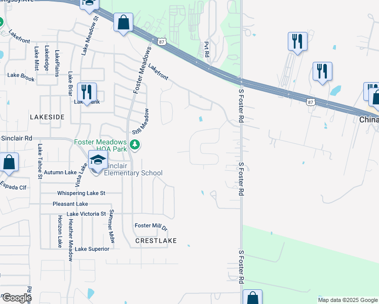 map of restaurants, bars, coffee shops, grocery stores, and more near 3311 Begonia Bend in San Antonio