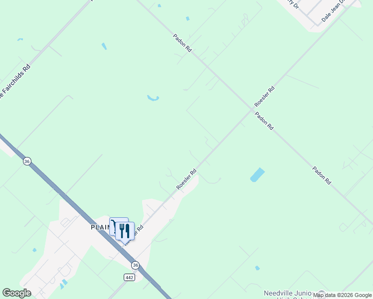 map of restaurants, bars, coffee shops, grocery stores, and more near 12336 Roesler Road in Needville