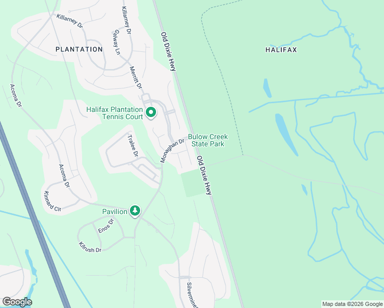 map of restaurants, bars, coffee shops, grocery stores, and more near 3215 Galty Circle in Ormond Beach