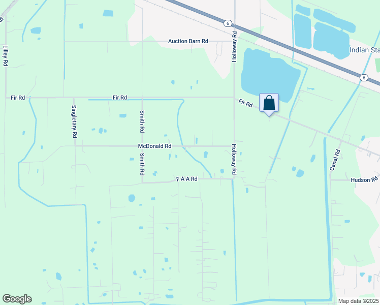 map of restaurants, bars, coffee shops, grocery stores, and more near 17207 McDonald Road in Alvin