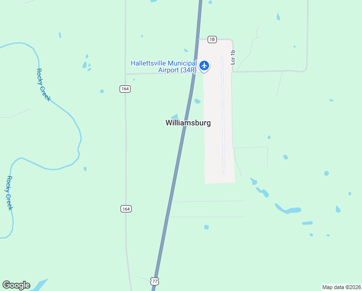 map of restaurants, bars, coffee shops, grocery stores, and more near Hwy 77 in Hallettsville