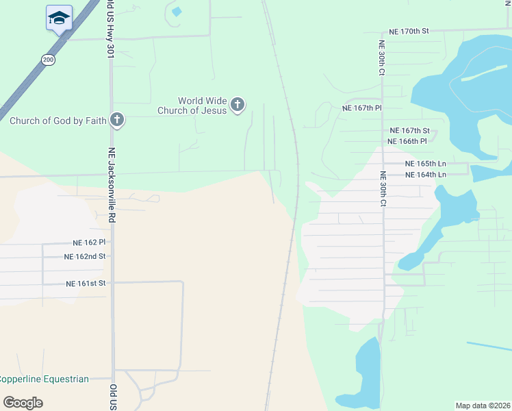 map of restaurants, bars, coffee shops, grocery stores, and more near 2475 Northeast 165th Street in Citra