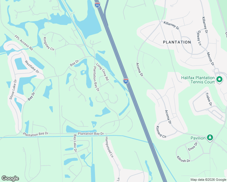 map of restaurants, bars, coffee shops, grocery stores, and more near 607 Moss Creek Drive in Ormond Beach
