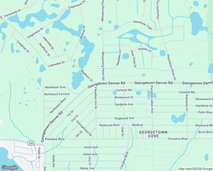 map of restaurants, bars, coffee shops, grocery stores, and more near 114 Carteret Road in Georgetown