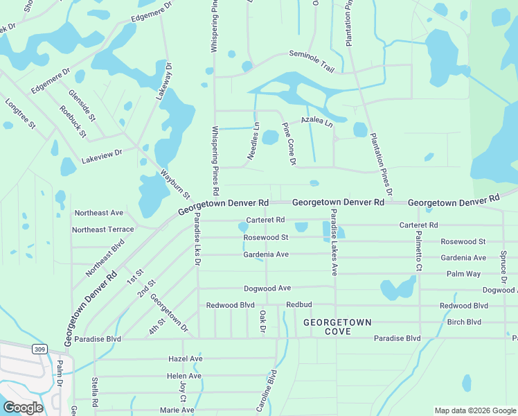 map of restaurants, bars, coffee shops, grocery stores, and more near 128 Carteret Road in Georgetown