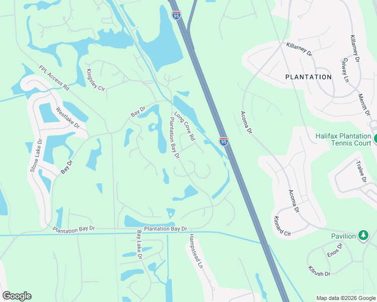 map of restaurants, bars, coffee shops, grocery stores, and more near 435 Long Cove Road in Ormond Beach