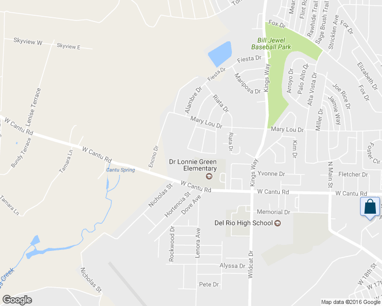 map of restaurants, bars, coffee shops, grocery stores, and more near 139 Windlake Loop in Del Rio